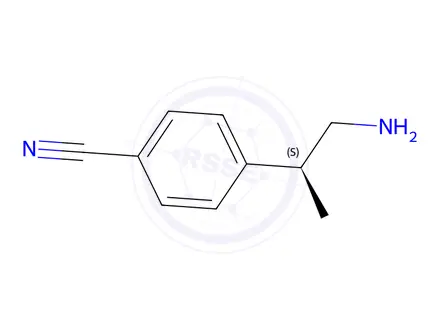 Chemical structure of (S)-4-(1-aminopropan-2-yl)benzonitrile