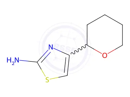 Chemical structure of 4-(oxan-2-yl)-1,3-thiazol-2-amine