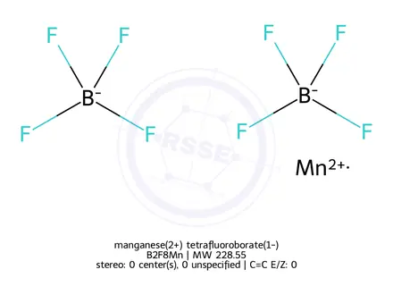 Chemical structure of manganese(2+) tetrafluoroborate(1-)