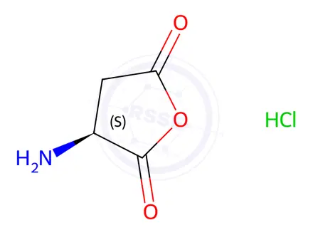 Chemical structure of (3S)-3-Aminodihydro-2,5-Furandione HCl
