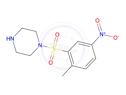 Chemical structure of 1-((2-Methyl-5-nitrophenyl)sulfonyl)piperazine