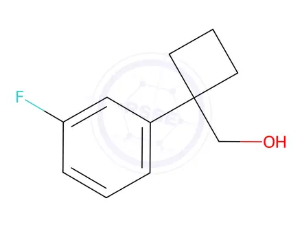 Chemical structure of 1-(3-fluoro-phenyl)cyclobutyl]methanol