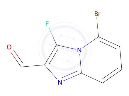 Chemical structure of 5-Bromo-3-fluoroimidazo[1,2-a]pyridine-2-carbaldehyde