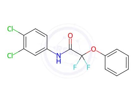 Chemical structure of N-(3,4-Dichlorophenyl)-2,2-difluoro-2-phenoxyacetamide