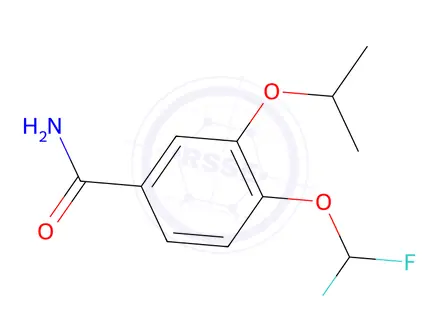 Chemical structure of Benzamide, 4-(difluoromethoxy)-3-(1-methylethoxy)-
