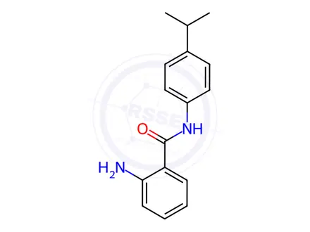Chemical structure of Benzamide, 2-amino-N-[4-(1-methylethyl)phenyl]-(9CI)