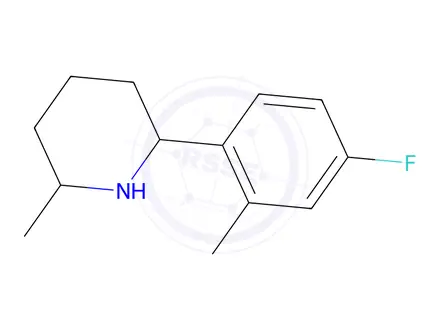 Chemical structure of 2-(4-Fluoro-2-methylphenyl)-6-methylpiperidine