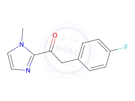 Chemical structure of 2-(4-Fluorophenyl)-1-(1-methyl-1h-imidazol-2-yl)ethan-1-one