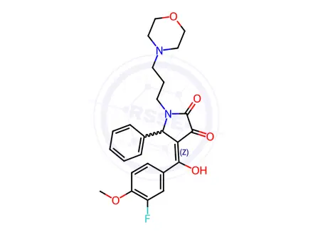 Chemical structure of 4-(3-Fluoro-4-methoxybenzoyl)-3-hydroxy-1-(3-morpholinopropyl)-5-phenyl-1H-pyrrol-2(5H)-one