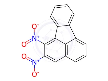 Chemical structure of 1,2-DINITROFLUORANTHENE