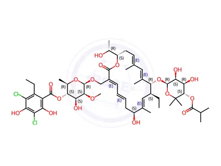 Chemical structure of Fidaxomicin