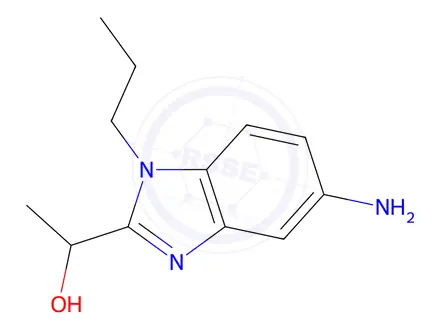Chemical structure of 1-(5-Amino-1-propyl-1H-benzo[d]imidazol-2-yl)ethan-1-ol
