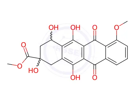 Chemical structure of (2S-​cis)​-1,​2,​3,​4,​6,​11-​Hexahydro-​2,​4,​5,​12-​tetrahydroxy-​7-​methoxy-​6,​11-​dioxo-2-​Naphthacenecarboxyli​c Acid Methyl Ester