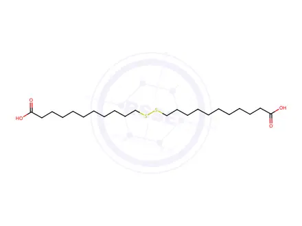Chemical structure of 11,11'-Disulfanediyldiundecanoic acid