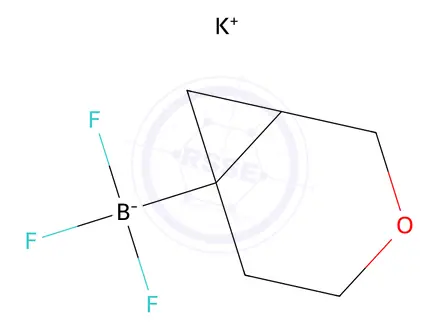 Chemical structure of trifluoro(3-oxabicyclo[4.1.0]heptan-6-yl)boranuide