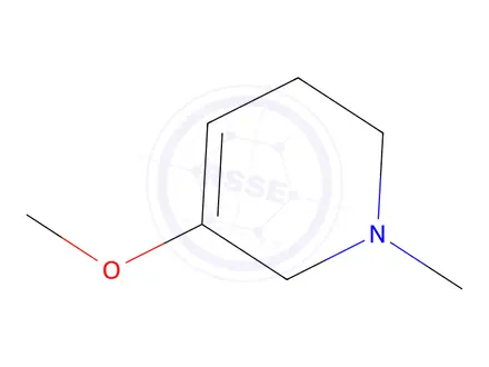 Chemical structure of 5-methoxy-1-methyl-1,2,3,6-tetrahydropyridine