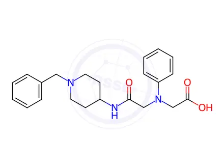Chemical structure of [{2-[(1-Benzylpiperidin-4-yl)amino]-2-oxoethyl}(phenyl)amino]acetic acid