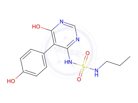 Chemical structure of N-[5-(4-Hydroxyphenyl)-6-hydroxy-4-pyrimidinyl]-N'-propylsulfamide