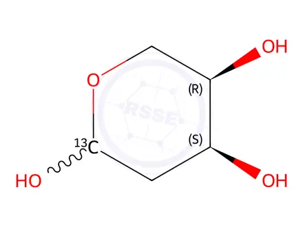 Chemical structure of 2-deoxy-D-[1-13C]ribose