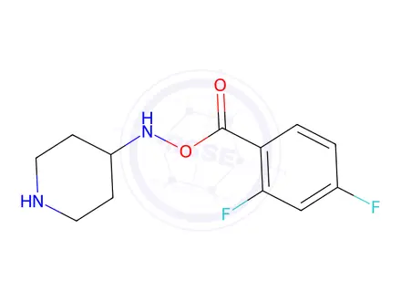 Chemical structure of O-(2,4-difluorobenzoyl)-N-(piperidin-4-yl)hydroxylamine