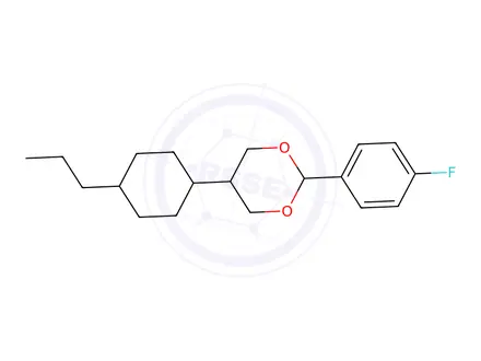 Chemical structure of TRANS-2-(4-FLUOROPHENYL)-5-(TRANS-4-N-PROPYLCYCLOHEXYL)-1,3-DIOXANE