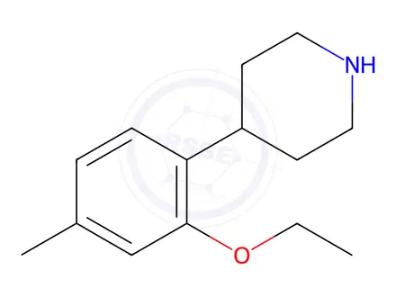 Chemical structure of Piperidine, 4-(2-ethoxy-4-methylphenyl)-(9CI)