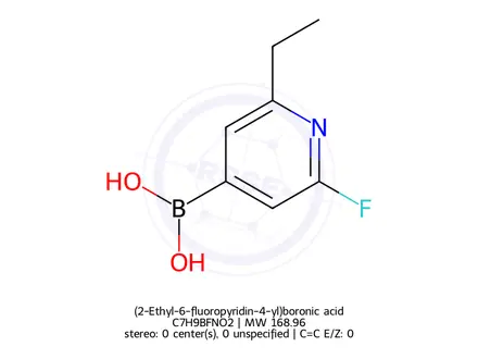 Chemical structure of (2-Ethyl-6-fluoropyridin-4-yl)boronic acid