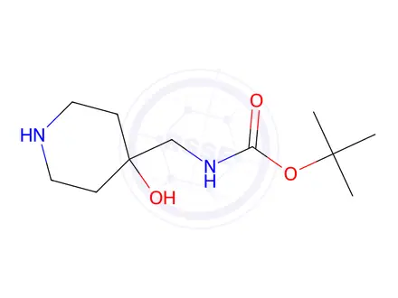 Chemical structure of tert-Butyl [(4-Hydroxypiperidin-4-yl)methyl]carbamate