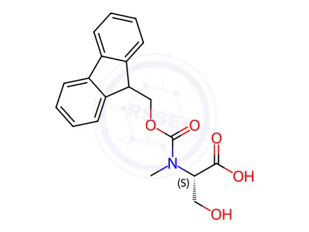 Chemical structure of Fmoc-N-Me-Ser-OH