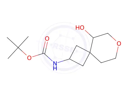 Chemical structure of Tert-butyl (5-hydroxy-7-oxaspiro[3.5]Nonan-2-yl)carbamate