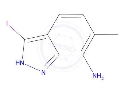 Chemical structure of 7-AMINO-3-IODO-METHYL (1H)INDAZOLE