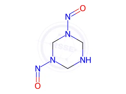 Chemical structure of Hexahydro-1,3-dinitroso-1,3,5-triazinane