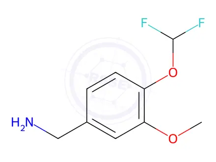 Chemical structure of [4-(difluoromethoxy)-3-methoxyphenyl]methanamine
