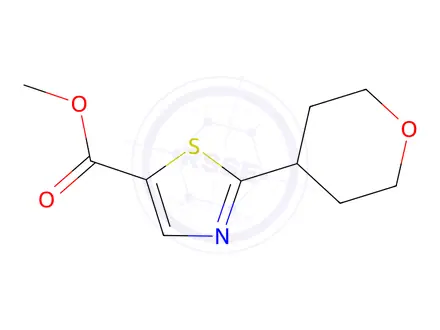Chemical structure of Methyl 2-(tetrahydro-2H-pyran-4-yl)thiazole-5-carboxylate