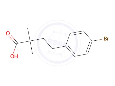 Chemical structure of 4-(4-Bromophenyl)-2,2-dimethylbutanoic acid