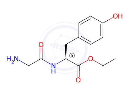 Chemical structure of ethyl glycyl-L-tyrosinate