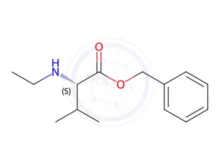 Chemical structure of L-Valine, N-ethyl-, phenylmethyl ester