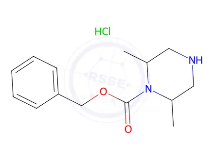 Chemical structure of 1-Cbz-2,6-dimethylpiperazine Hydrochloride