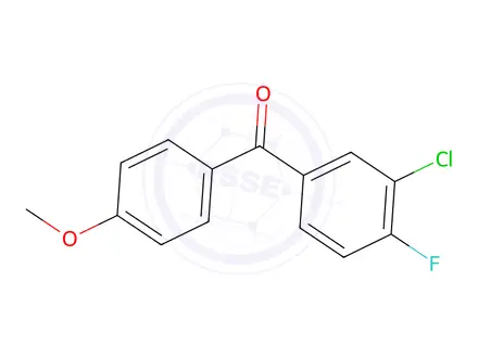 Chemical structure of (3-Chloro-4-fluorophenyl)(4-methoxyphenyl)methanone