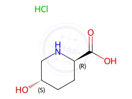 Chemical structure of (2R,5S)-5-hydroxypiperidine-2-carboxylic acid hydrochloride