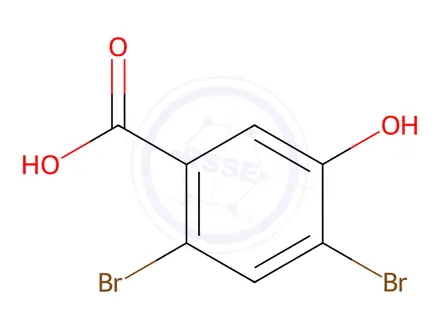 Chemical structure of 2,4-Dibromo-5-hydroxybenzoic Acid
