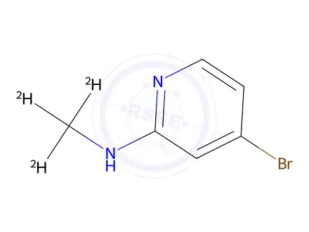 Chemical structure of 4-bromo-N-(methyl-d3)pyridin-2-amine