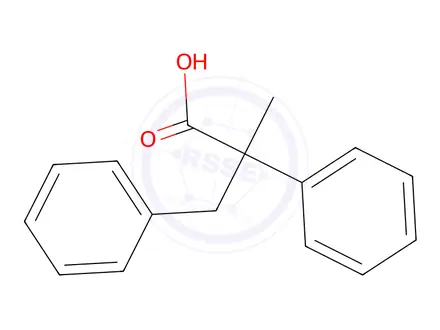 Chemical structure of 2-Methyl-2,3-diphenylpropanoic Acid