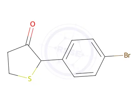 Chemical structure of 2-(4-Bromophenyl)dihydrothiophen-3(2H)-one