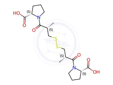 Chemical structure of Captopril-Disuphide