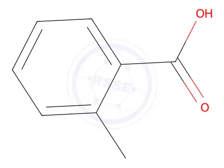 Chemical structure of o-Toluic Acid