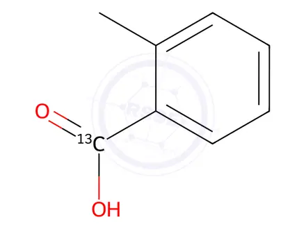 Chemical structure of o-Toluic Acid-13C1 (carboxyl-13C)