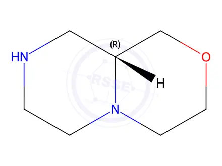 Chemical structure of (9aR)-Octahydropiperazino[2,1-c]morpholine Dihydrochloride