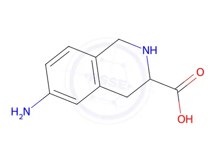 Chemical structure of 6-Amino-1,2,3,4-tetrahydro-3-isoquinolinecarboxylic acidhydrochloride