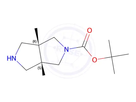 Chemical structure of Tert-butyl (3aR,6aS)-3a-methylhexahydropyrrolo[3,4-c]pyrrole-2(1H)-carboxylate